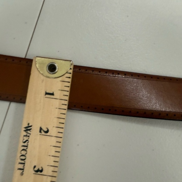 Men's Size 42 Joseph Abboud Brown Leather Belt Made In Italy 13033 262 - Picture 4 of 4